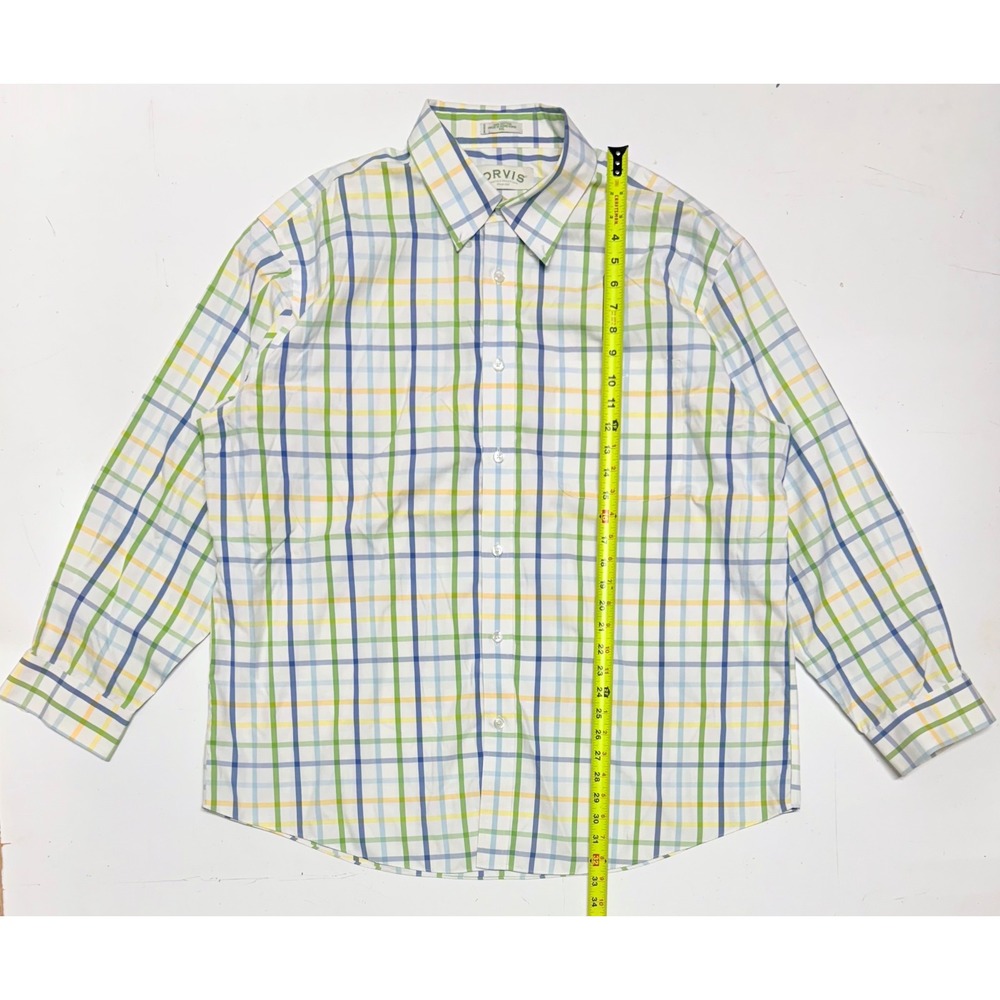 ORVIS Mens XXLarge Long Sleeve Button Down Shirt Plaid Casual Cotton‎ Top